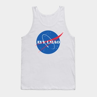 AYY LMAO / NASA Space Alien Logo Parody Tank Top